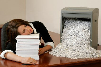 shreddingpaperWoman